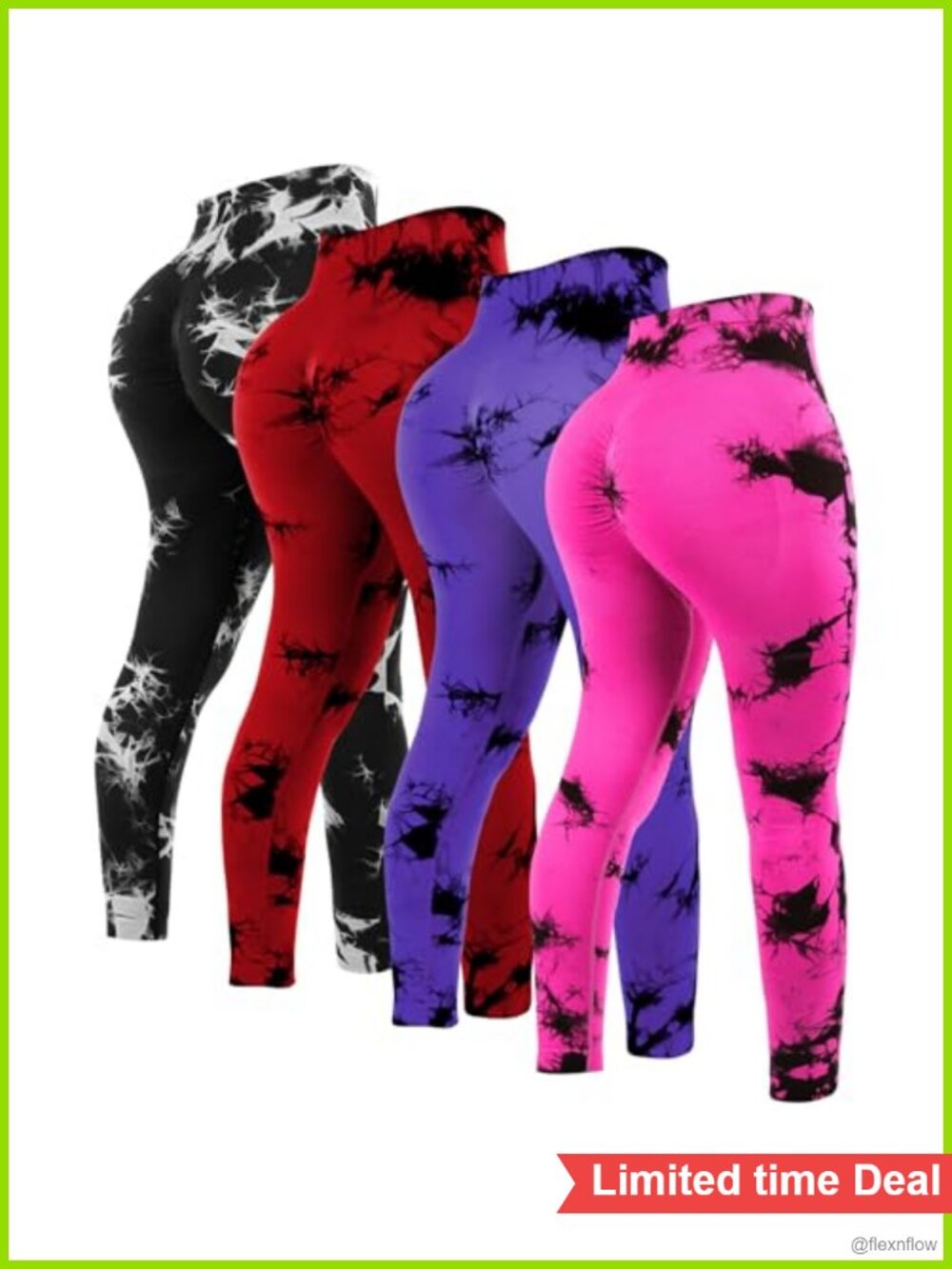 4 Pack Seamless High Waisted Yoga Leggings Nylon Elastane Athleisure